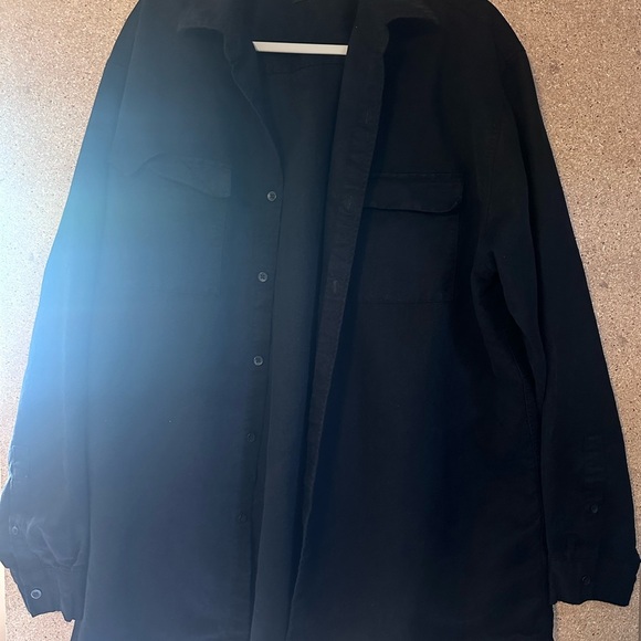 Men's Black Button Up Sueded George Size XLT - Picture 8 of 8